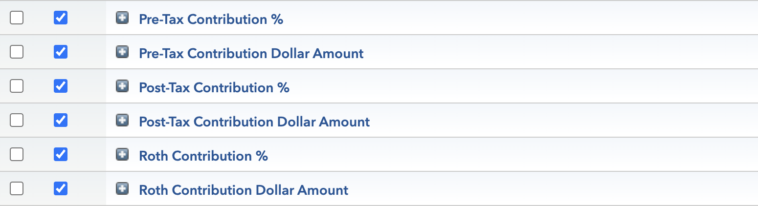 Advanced report request